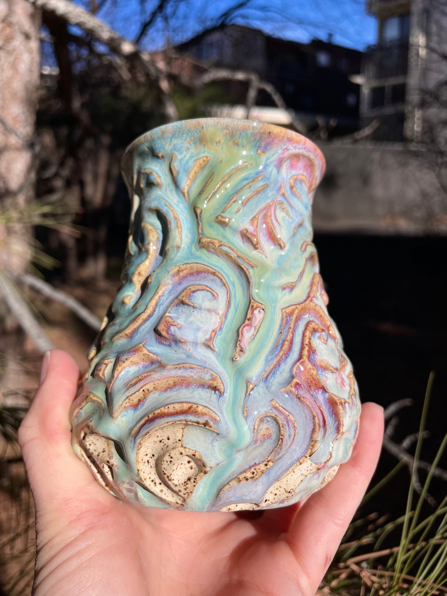 Carved Rainbow Stein No. 2