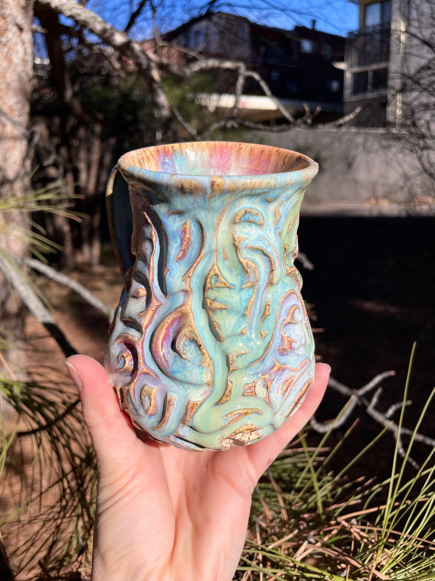 Carved Rainbow Stein No. 2