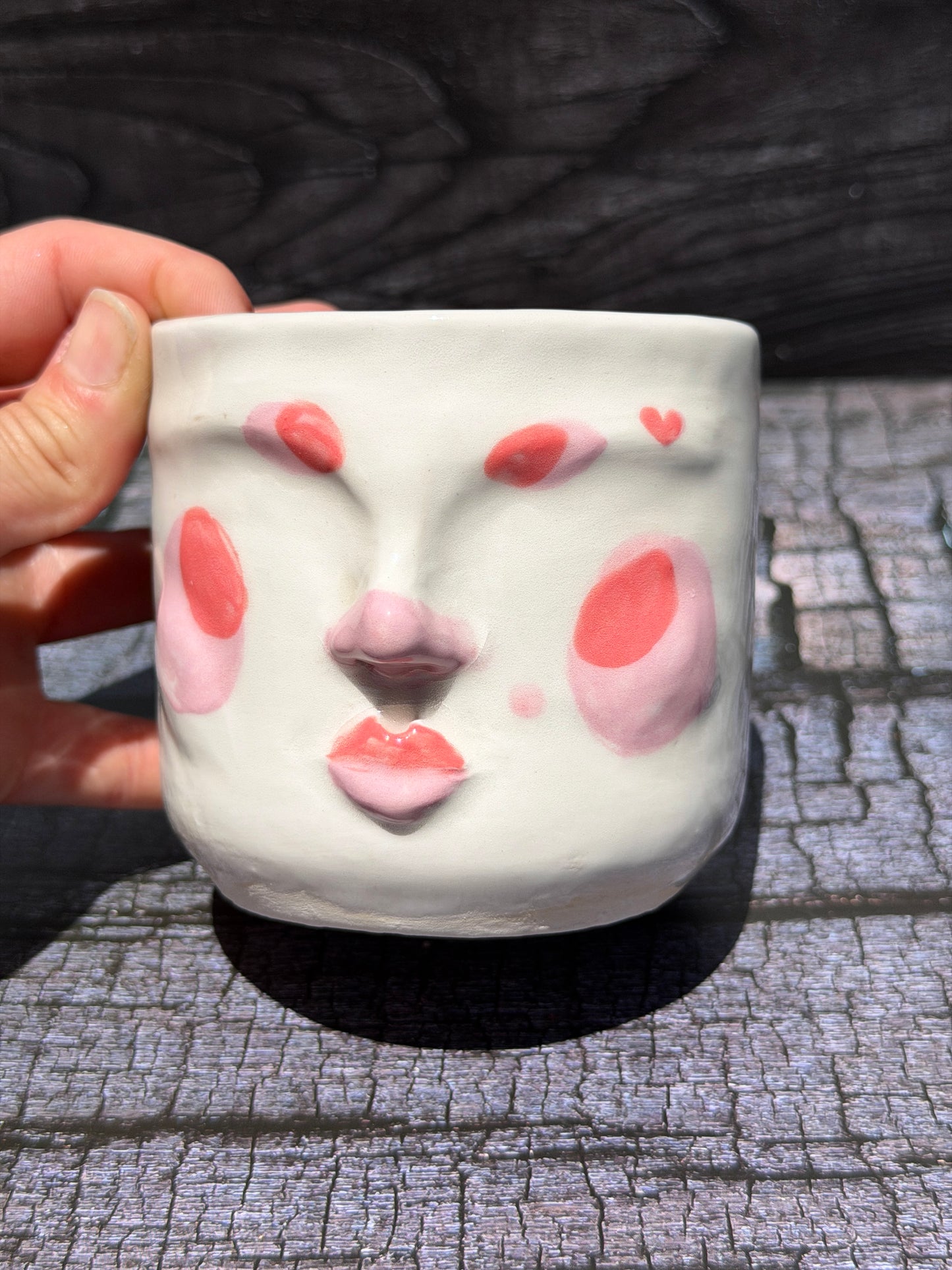 Painted Face Planter