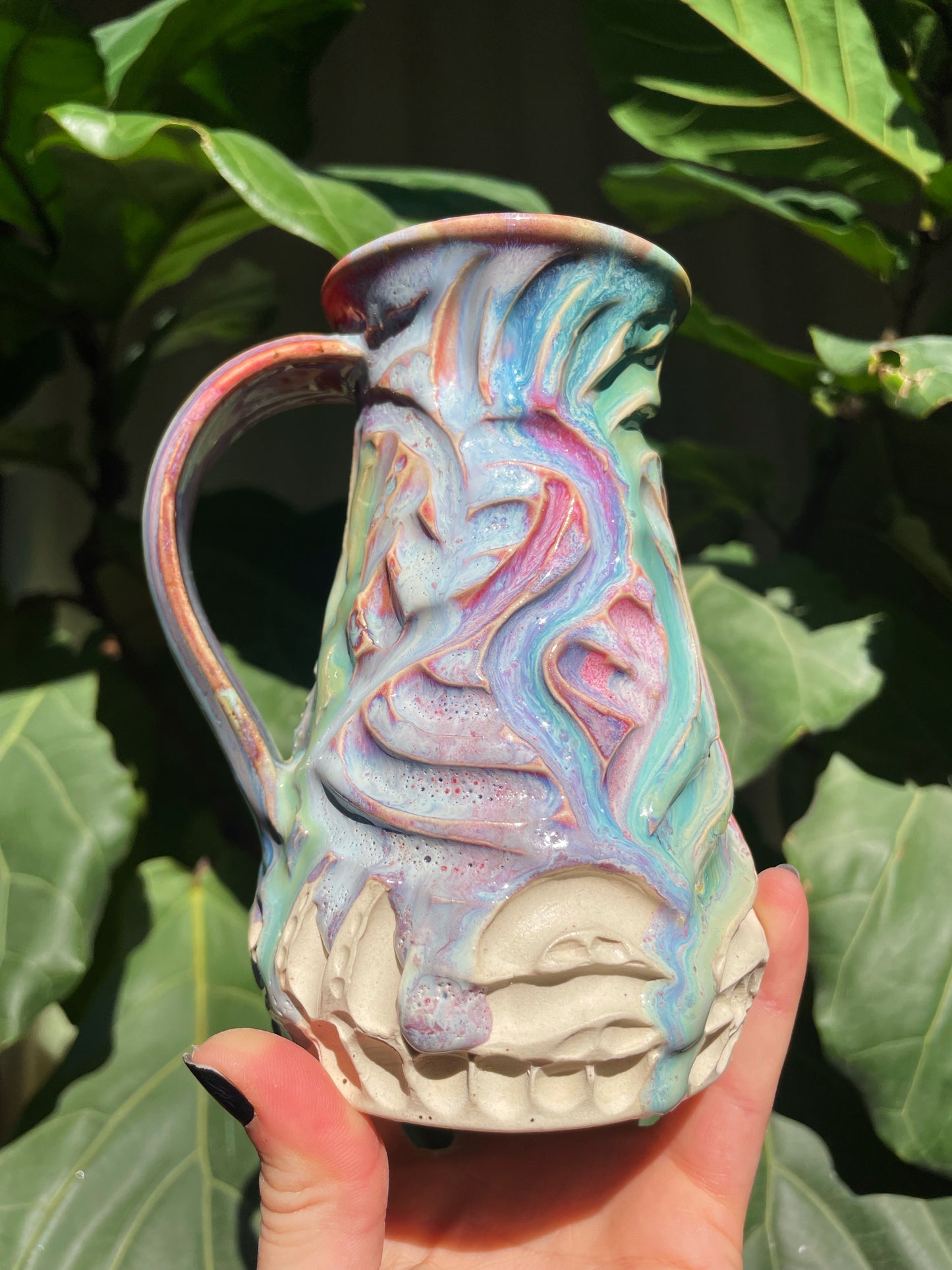 Carved Rainbow Stein