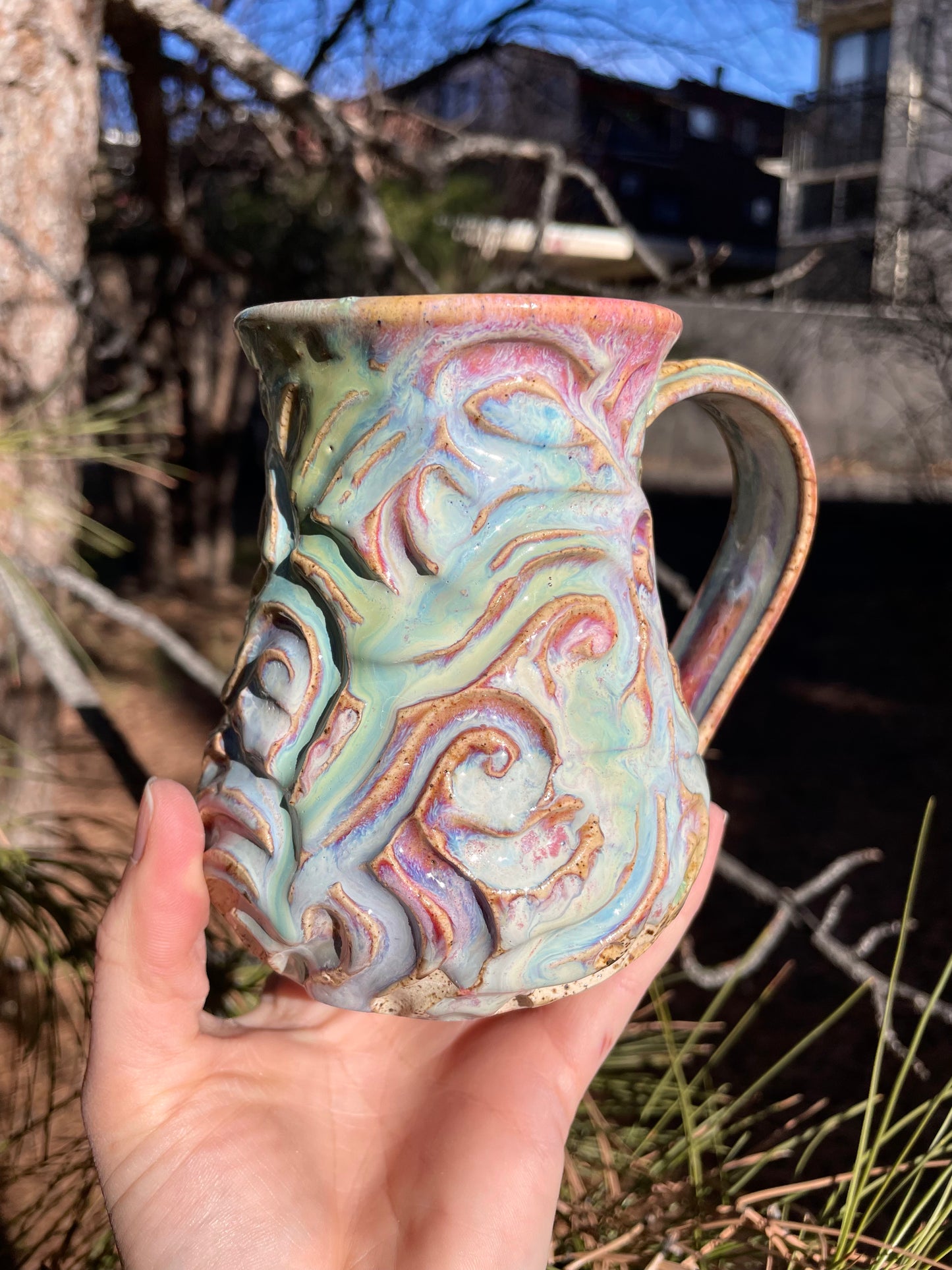 Carved Rainbow Stein No. 2