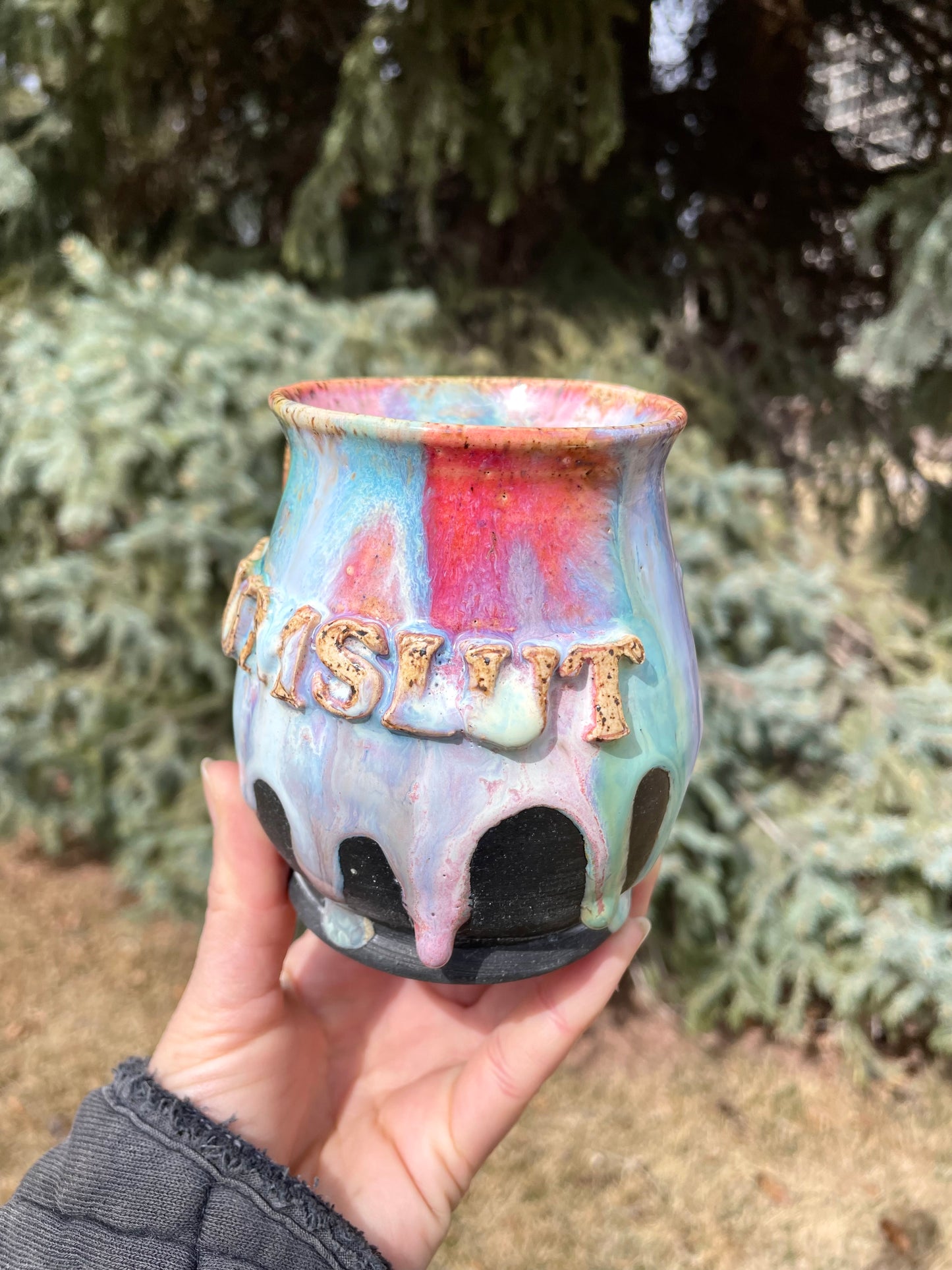 Cum Slut Mug: Black Rainbow Edition