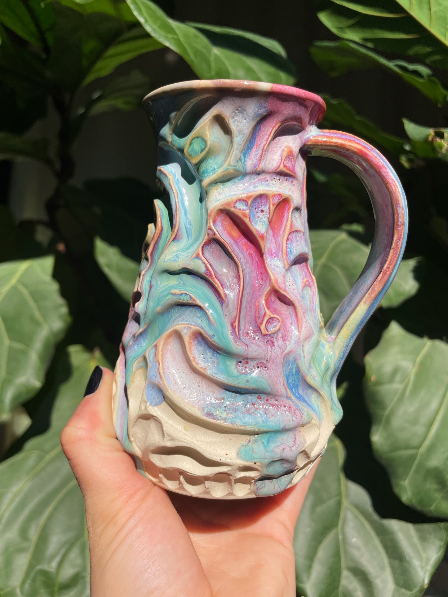 Carved Rainbow Stein
