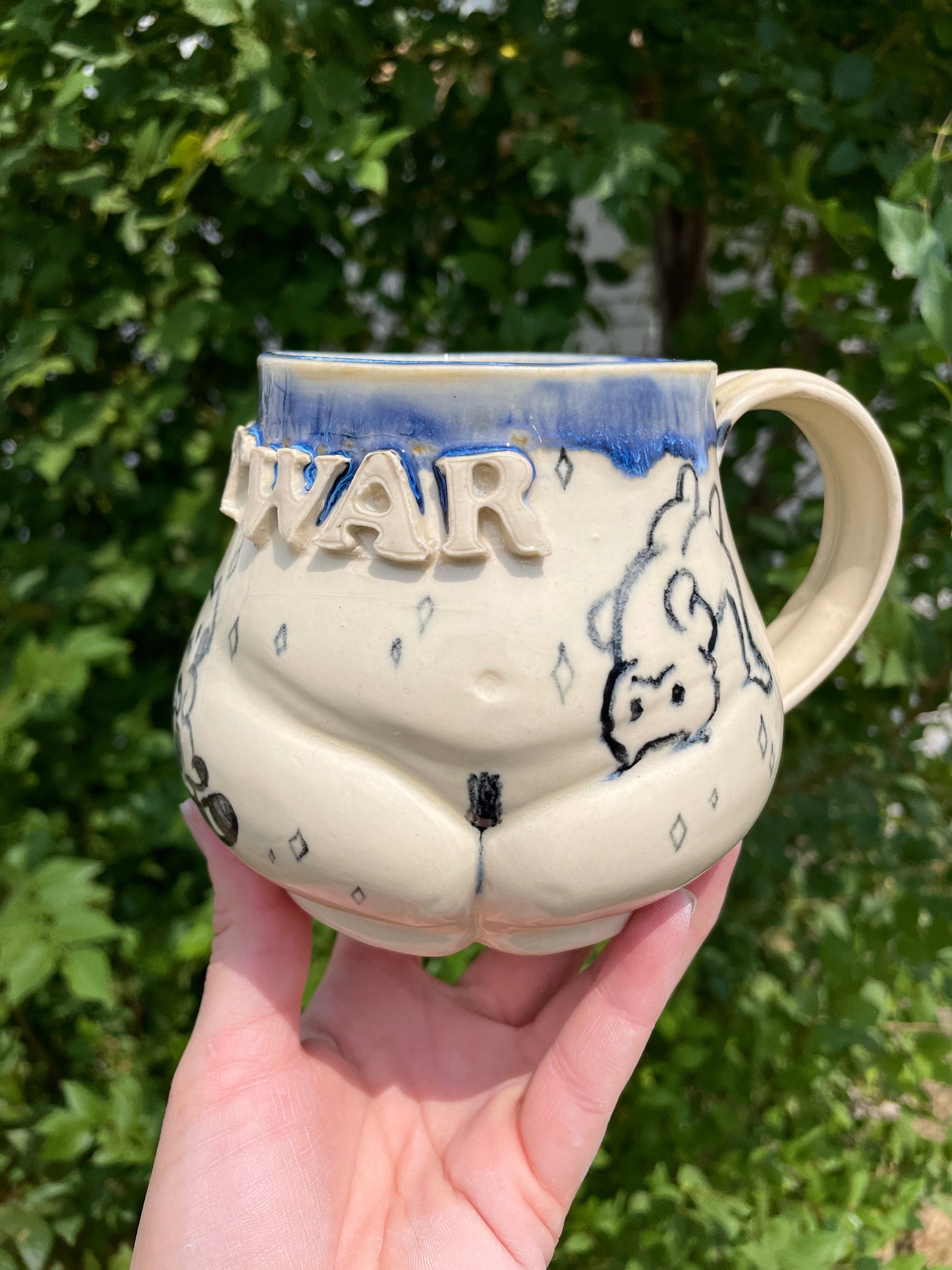 Cats Not War Butt Mug