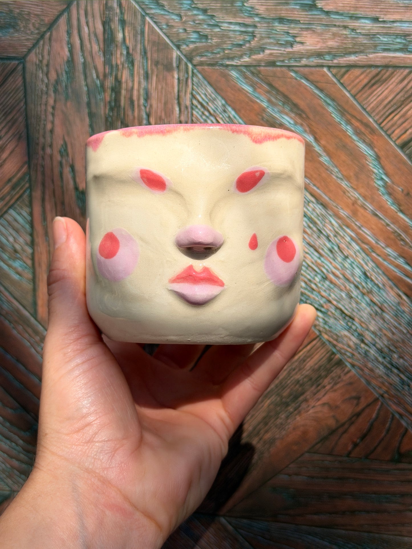 Painted Face Planter No. 12