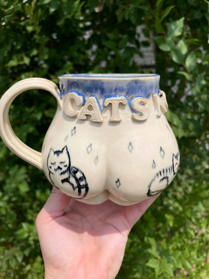 Cats Not War Butt Mug