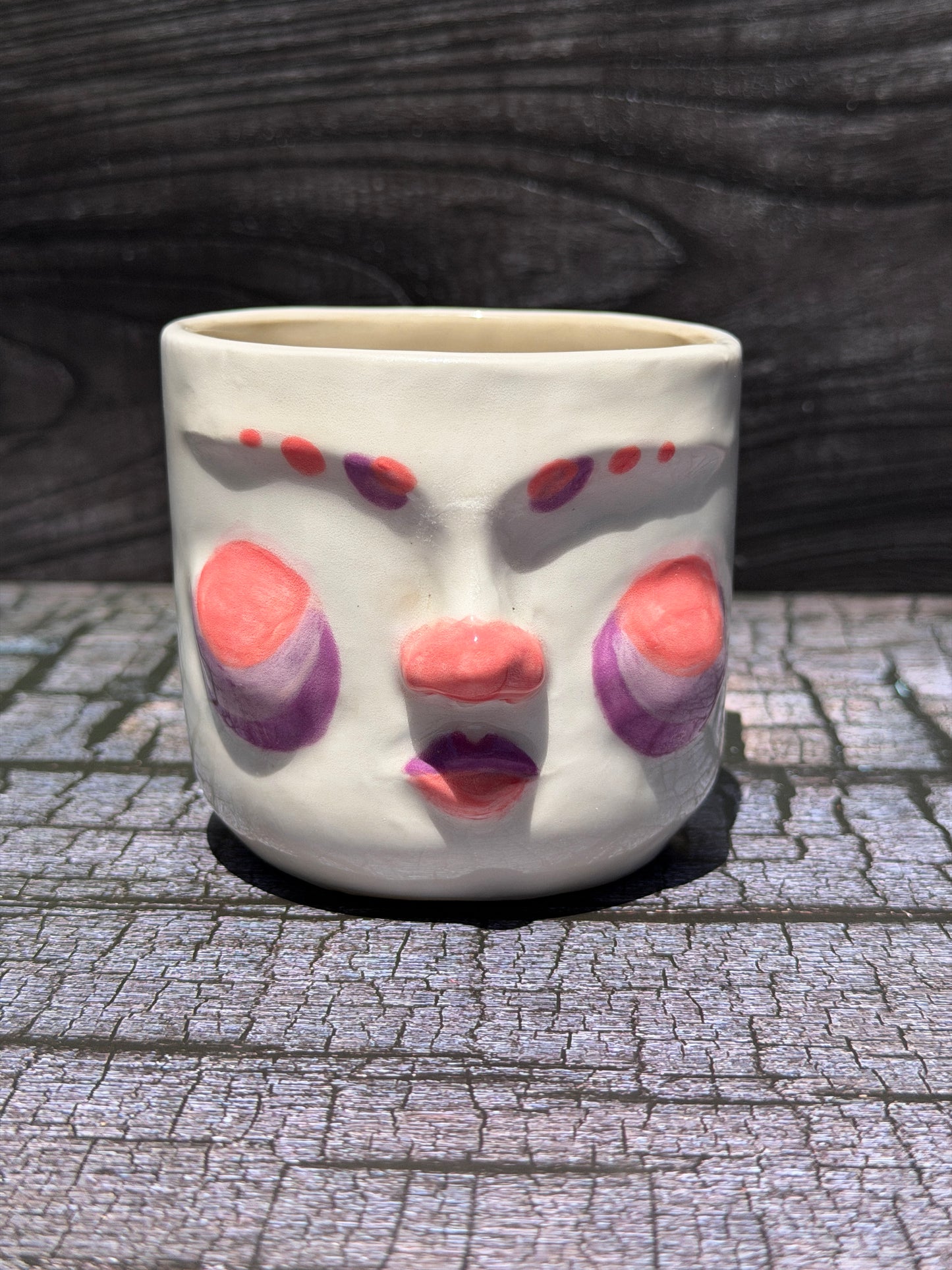 Painted Face Planter No. 4