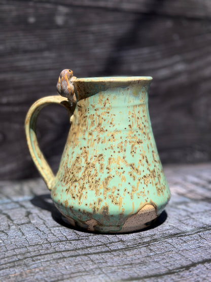 Green Crystalline Bunny Mug