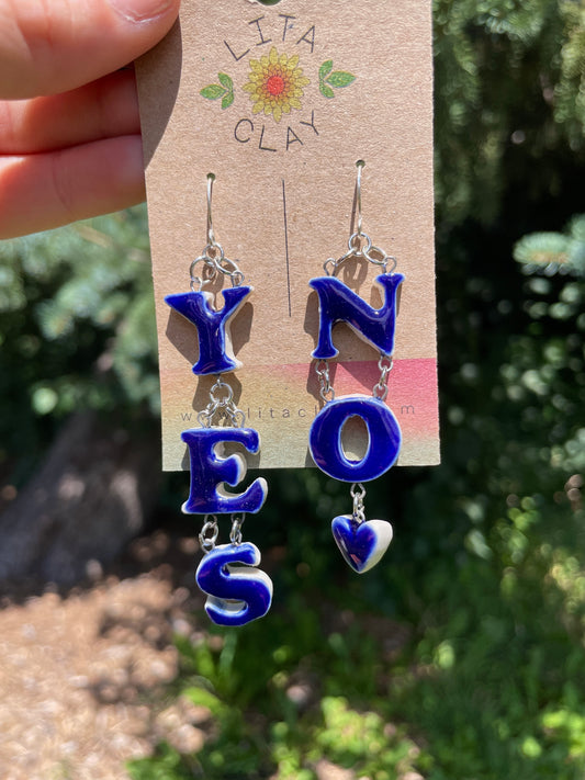 Yes / No Earrings No. 4