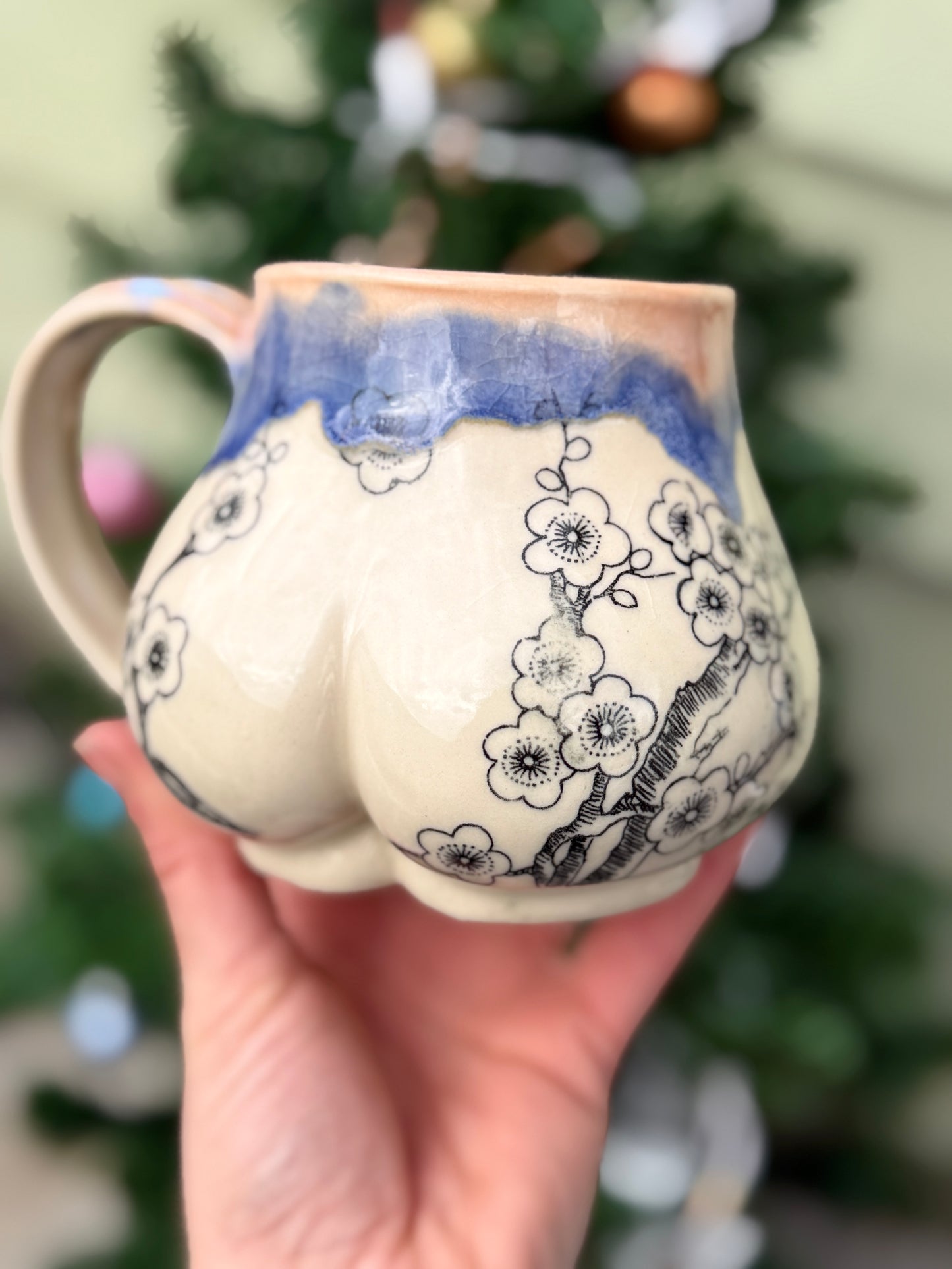 Cherry Blossom Butt Mug