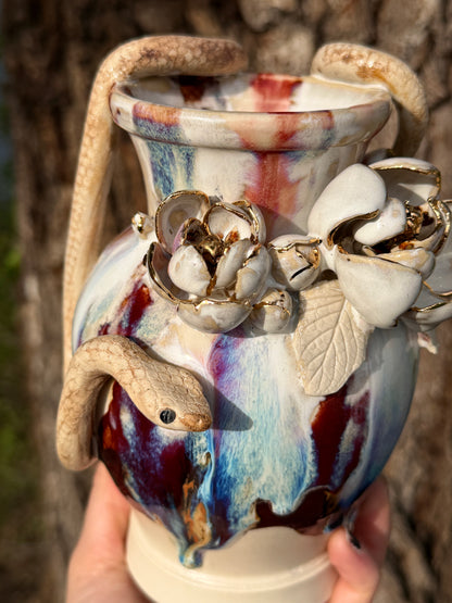 Magnolia Snake Vase