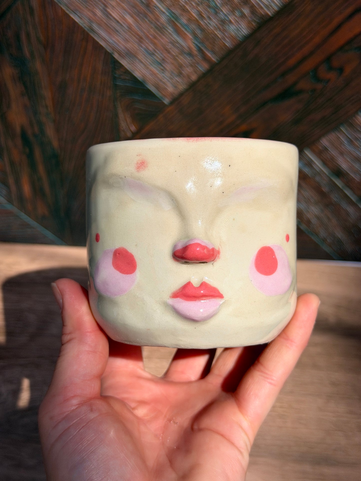 Painted Face Planter No. 8