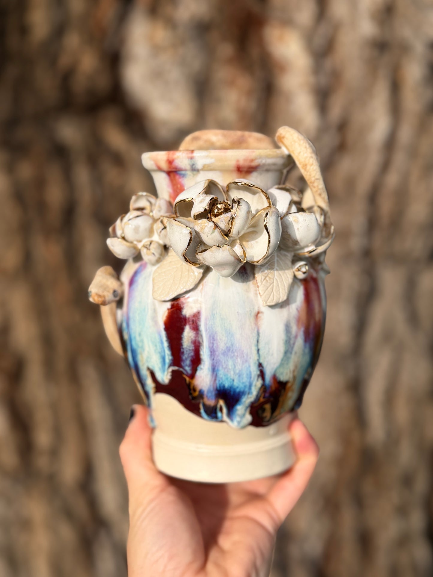 Magnolia Snake Vase