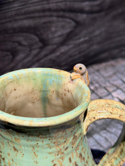 Green Crystalline Bunny Mug