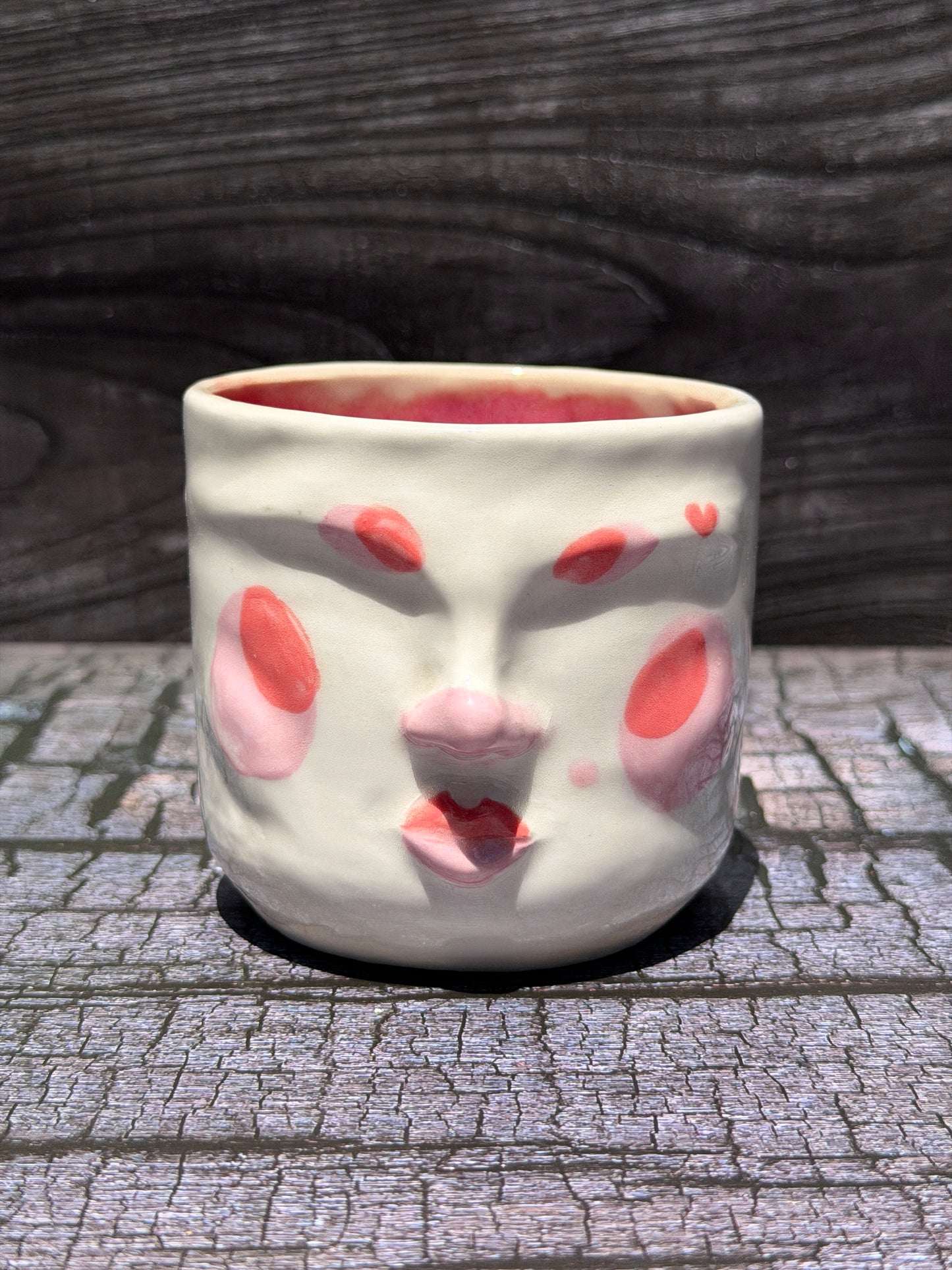 Painted Face Planter