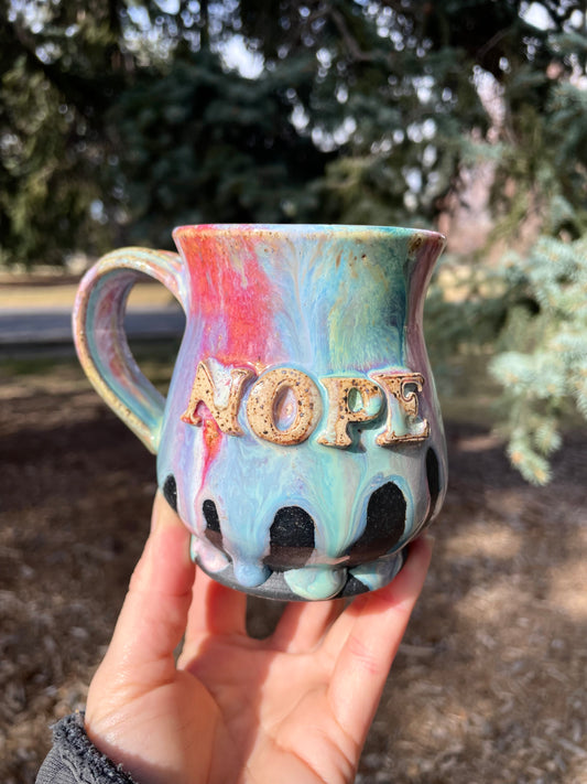 Nope Mug: Black Rainbow Edition