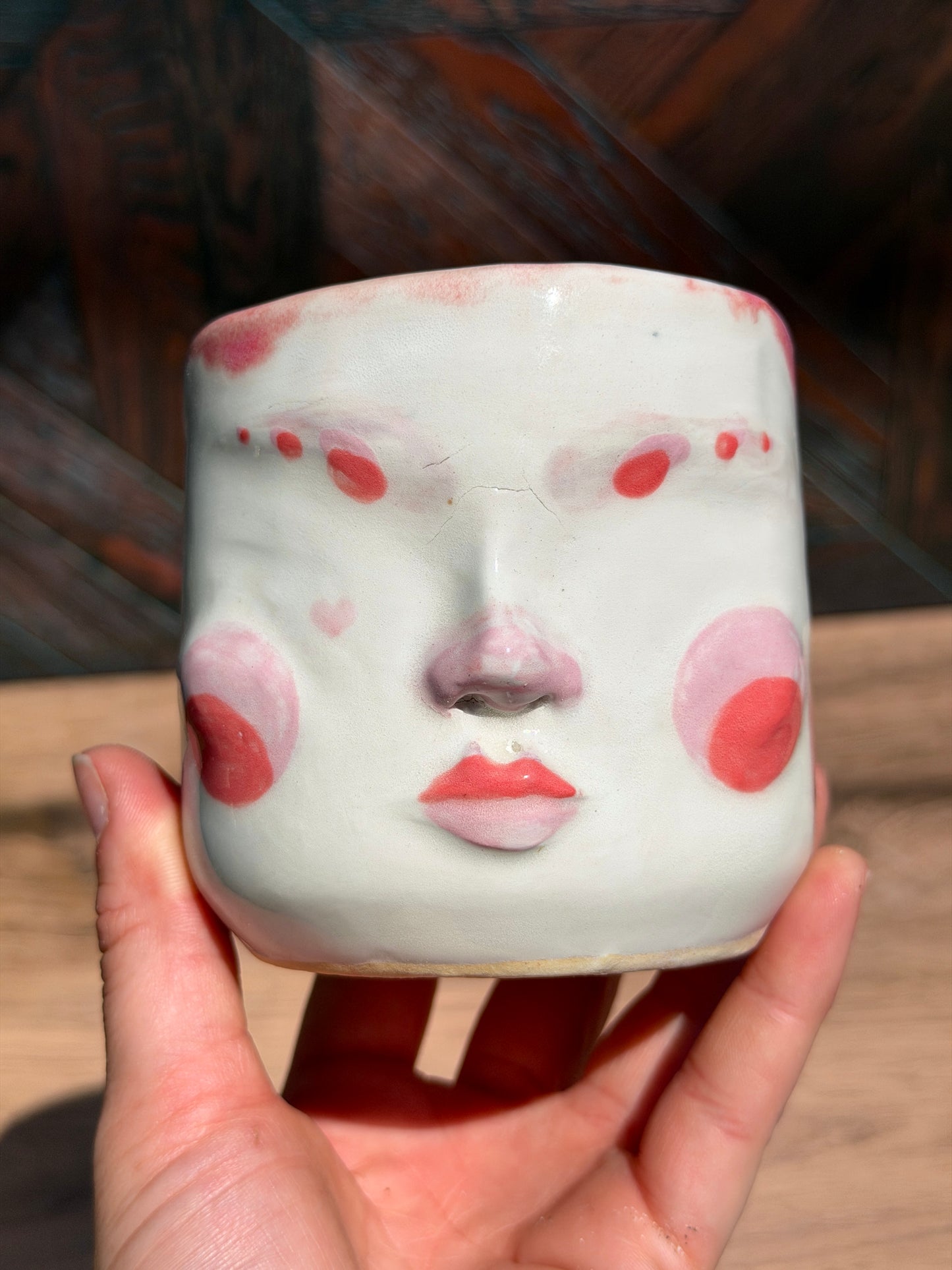 Painted Face Planter No. 6