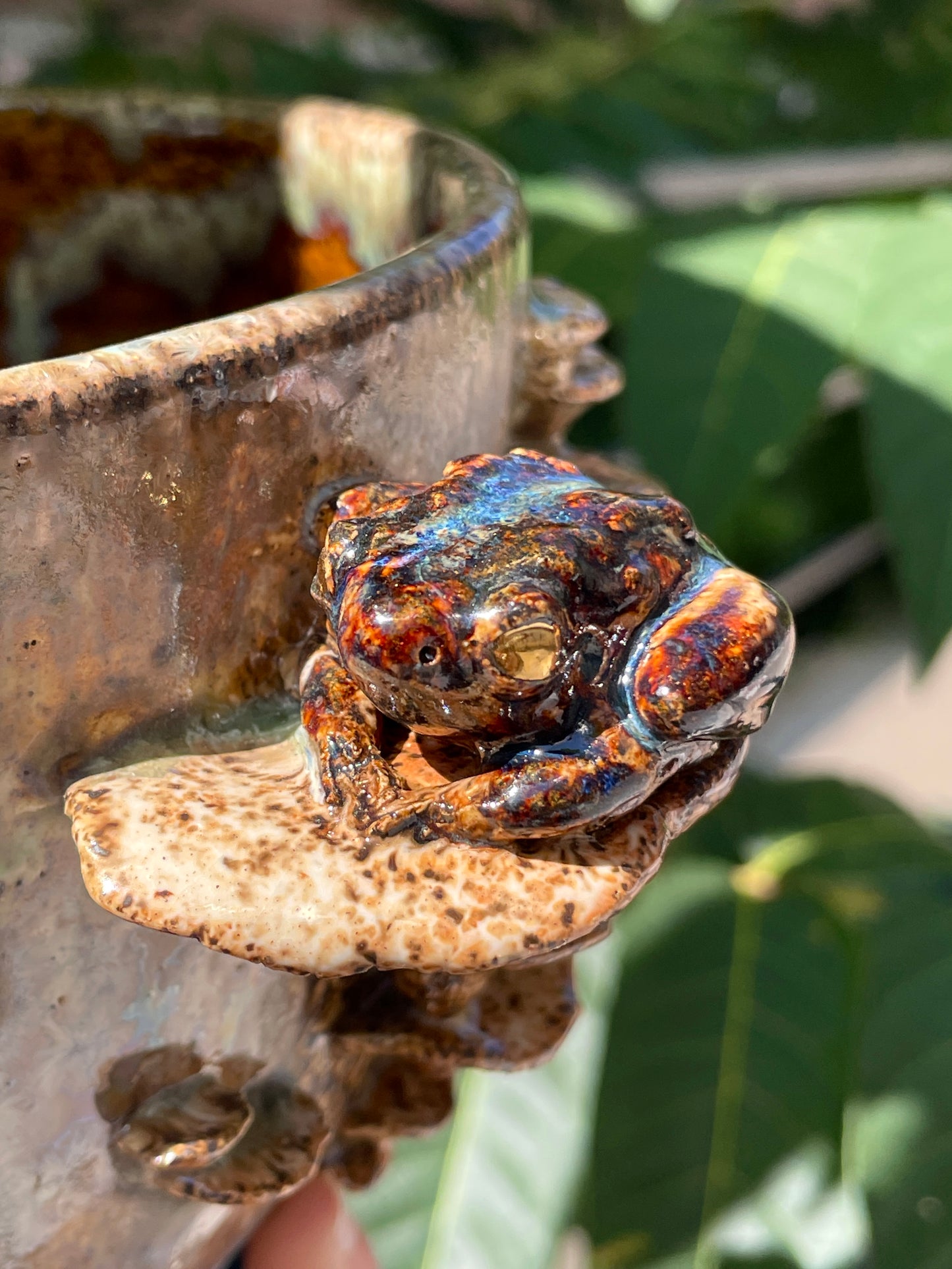 Crystalline Toad Planter