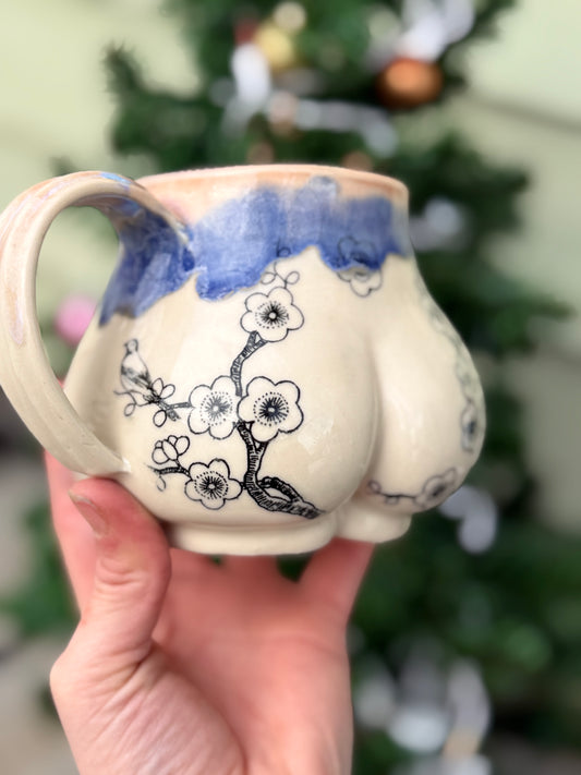 Cherry Blossom Butt Mug