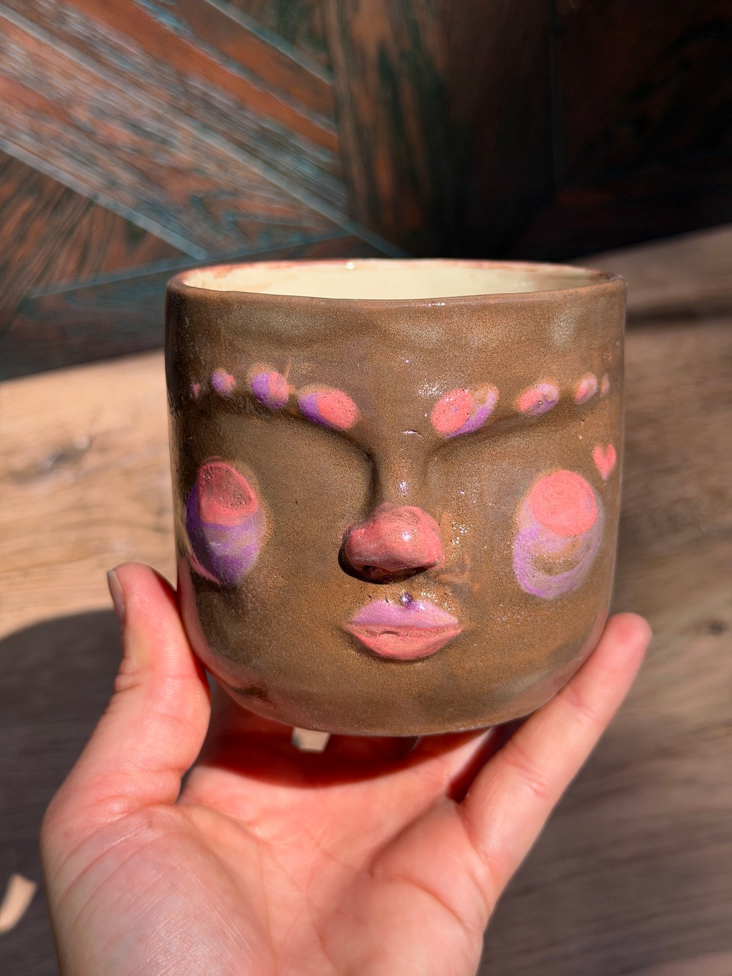 Painted Face Planter No. 9