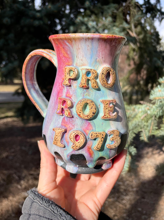 Pro Roe 1973 Mug: Black Rainbow Edition