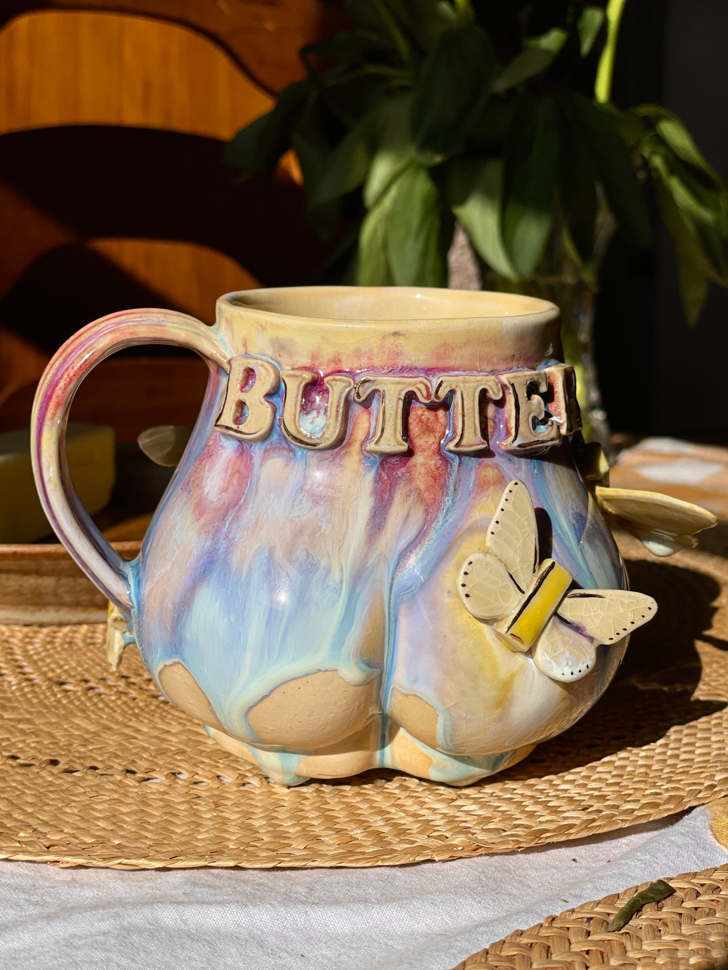 Butter Butt Butterfly Mug