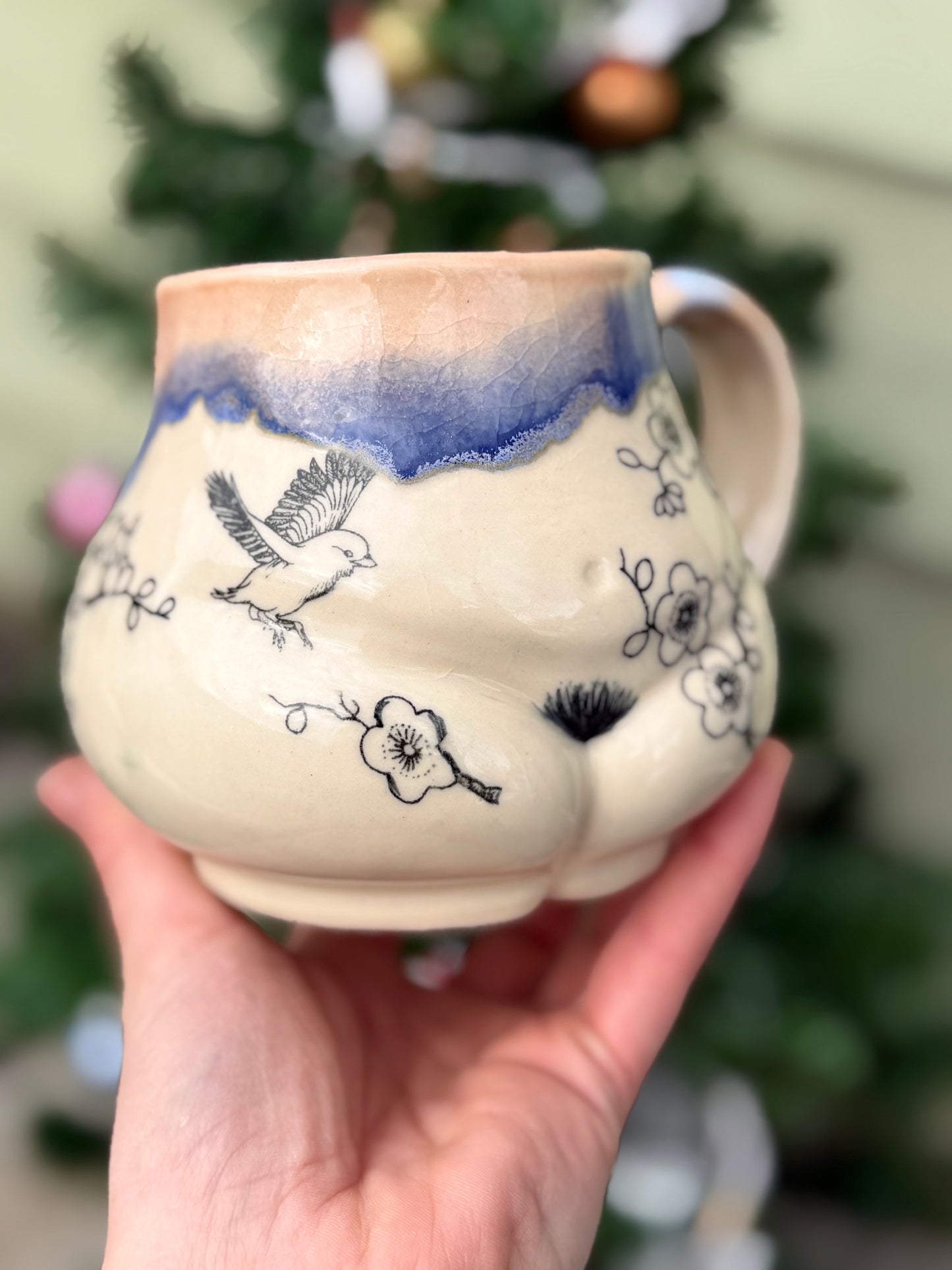 Cherry Blossom Butt Mug