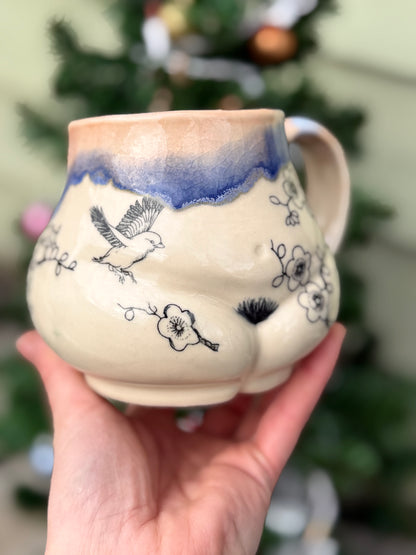 Cherry Blossom Butt Mug