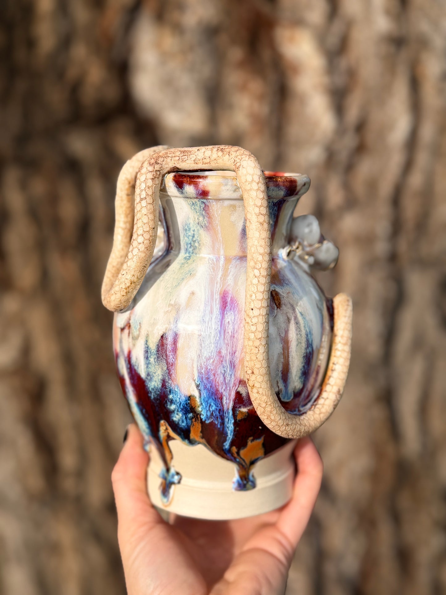 Magnolia Snake Vase