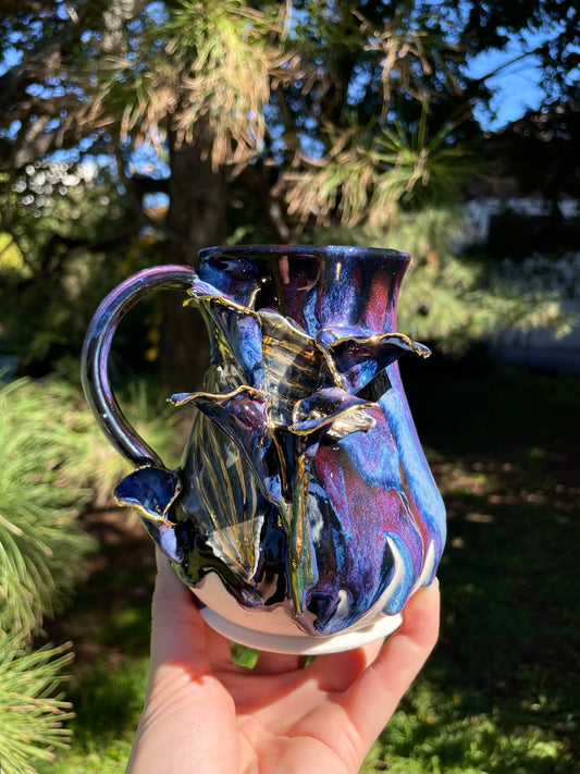 Black Star Calla Lily Mug