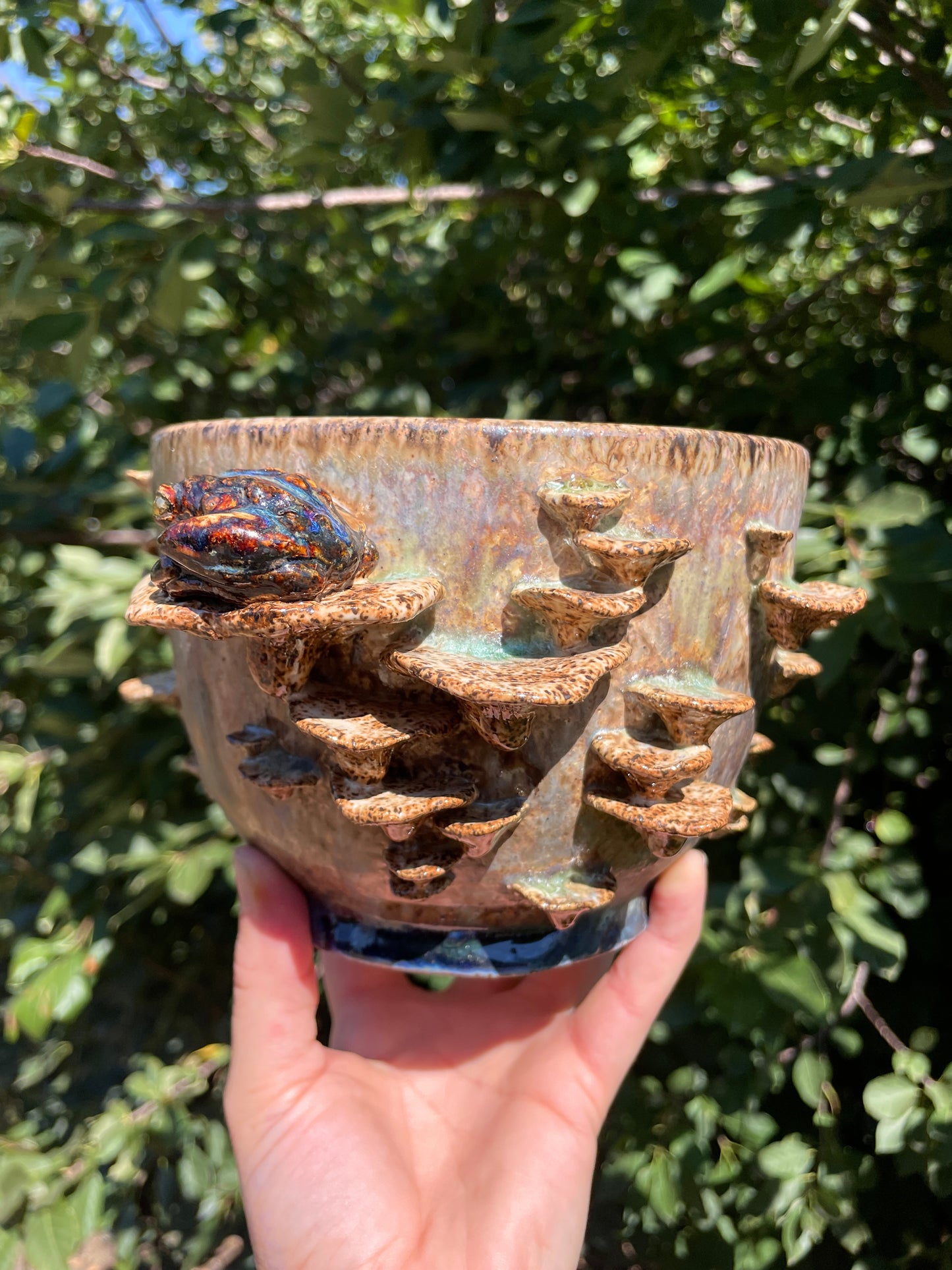 Crystalline Toad Planter