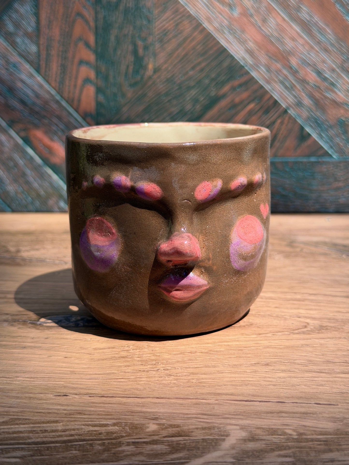 Painted Face Planter No. 9