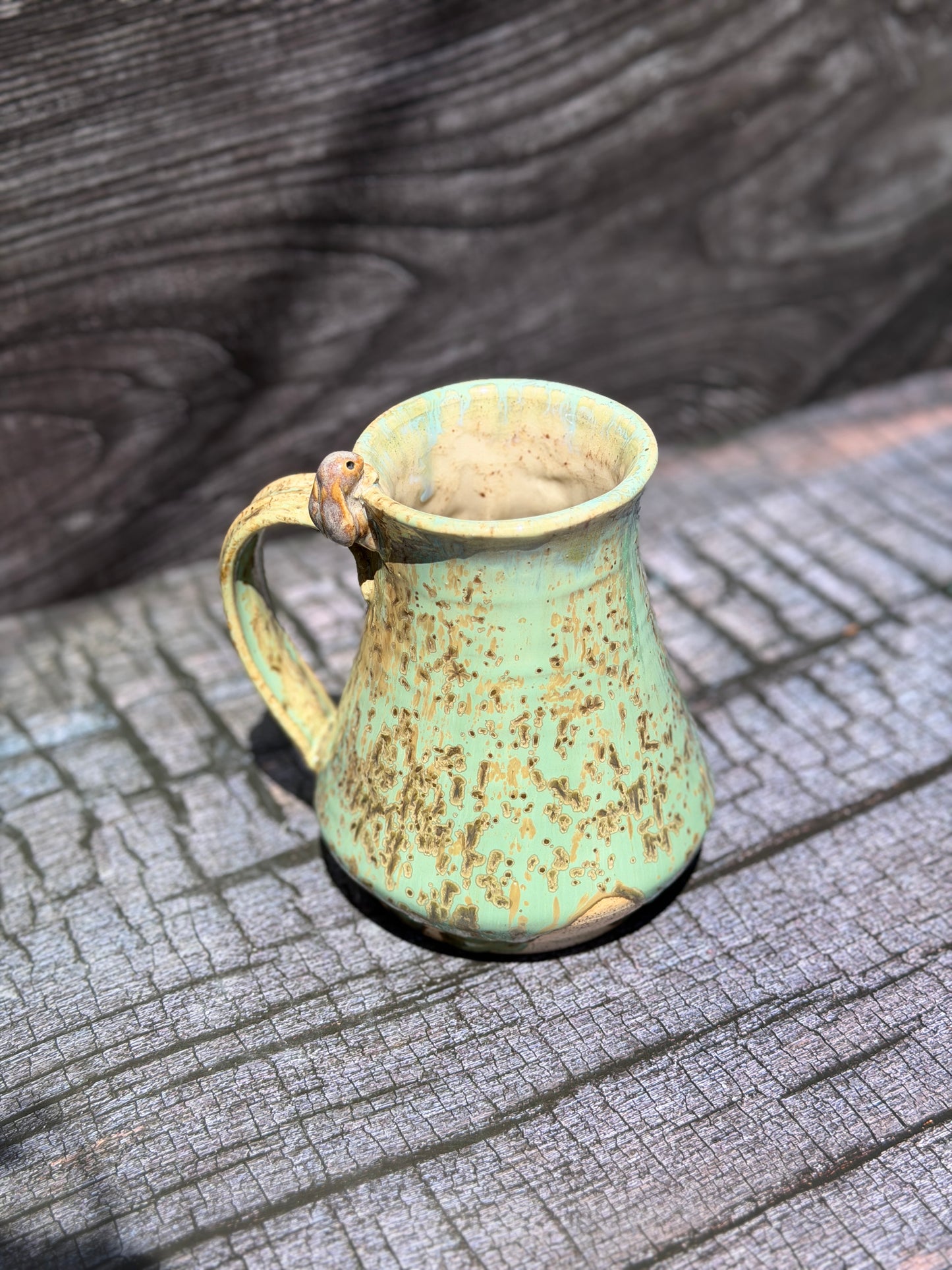 Green Crystalline Bunny Mug