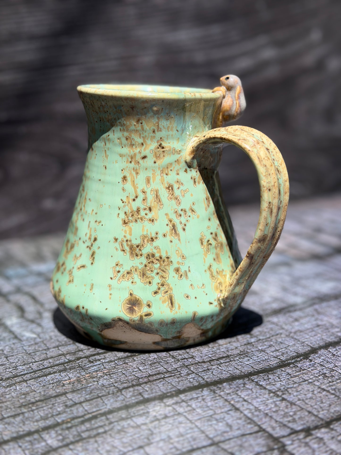 Green Crystalline Bunny Mug