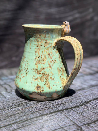 Green Crystalline Bunny Mug