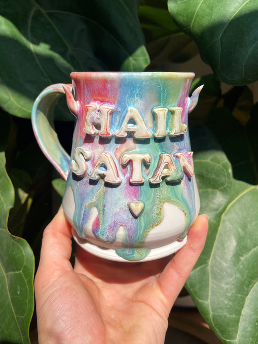 Hail Satan Horns Mug